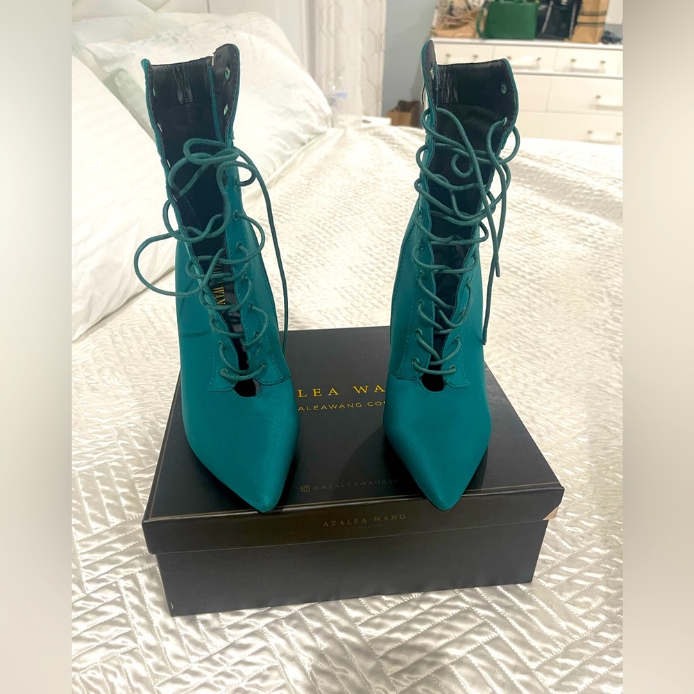 Azalea Wang lace up booties